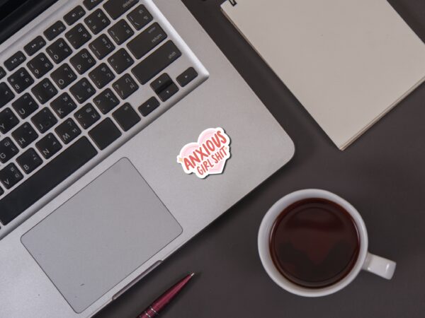 Anxious Girl Shit Sticker