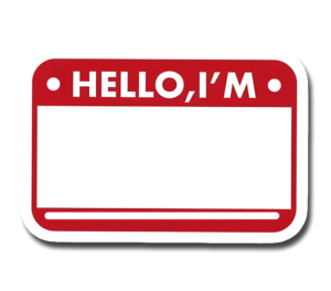 Home "Hello i'm" Nameplate sticker