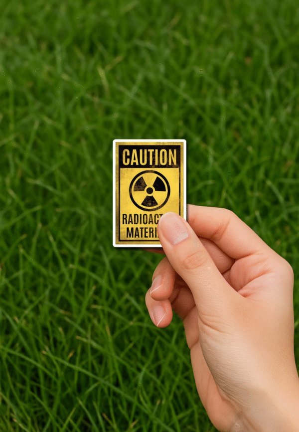 Caution Radioactive Sticker