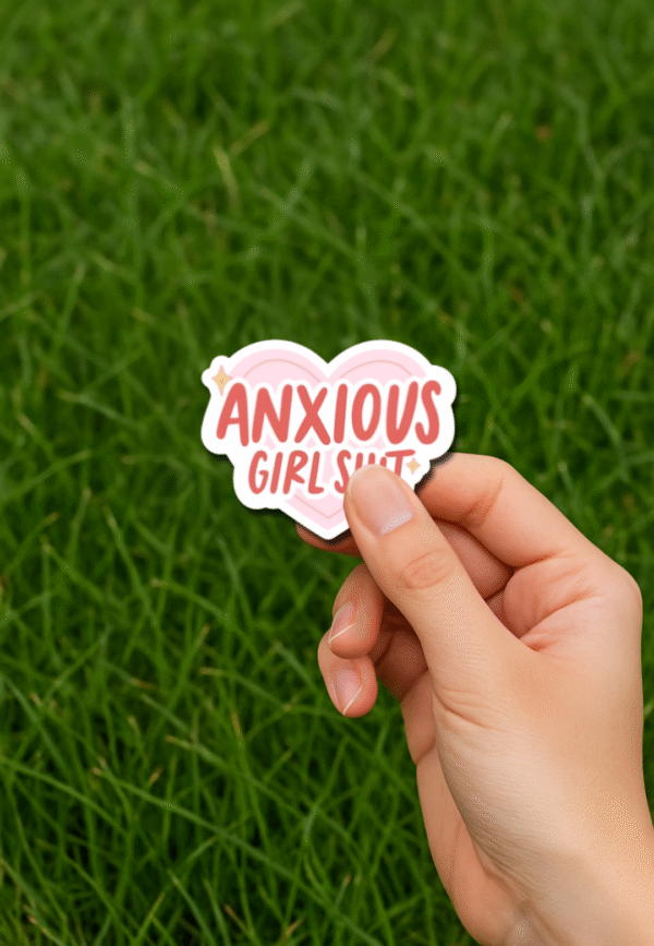 Anxious Girl Shit Sticker