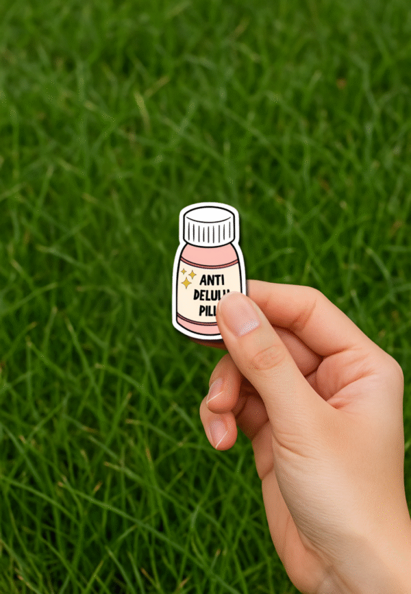 Anti Delulu Pills Sticker